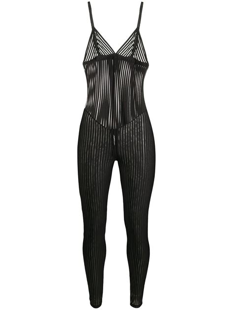 Maison Close Striped Catsuit