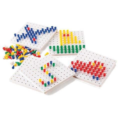 Pegs And Peg Board Set 5 Boards 1000 Pegs Ctu39470 Learning