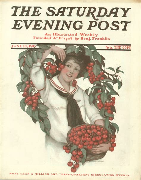 The Saturday Evening Post June 10 1911 Cover Illustration By Eugenie M Wireman Vintage