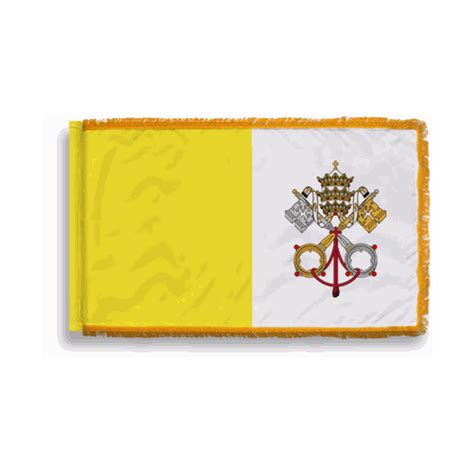 Vatican City Papal Flag 3 X 5 Nylon With Pole Hem And Fringe