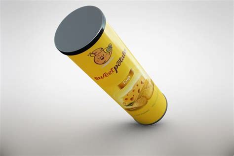 Potato chip bag psd mockup. Potato Tube Chips Mock Up | Mocking, Mockup, Branding mockups