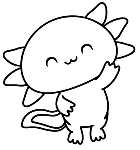 Coloring Pictures Of Axolotls
