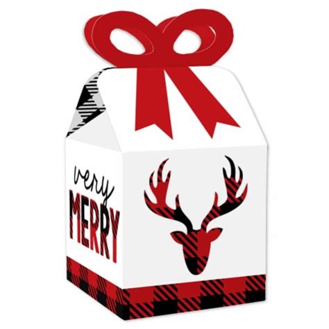 Big Dot Of Happiness Prancing Plaid Favor T Boxes Reindeer