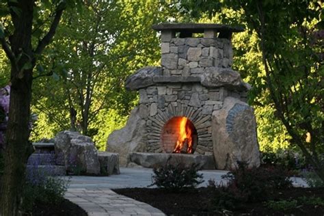 Outdoor Fireplace Bernardsville Nj Photo Gallery Landscaping Network