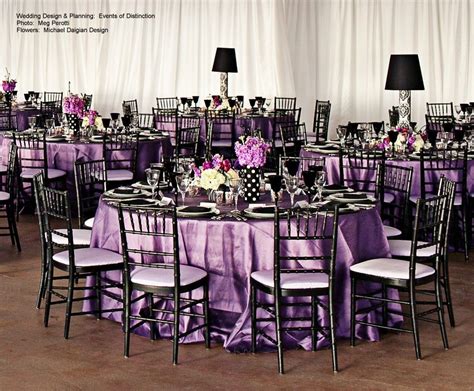 Purple Table With Low Centerpiece
