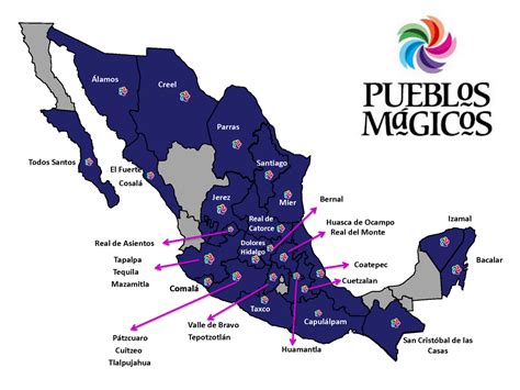 Lugares Turísticos De México Mapa