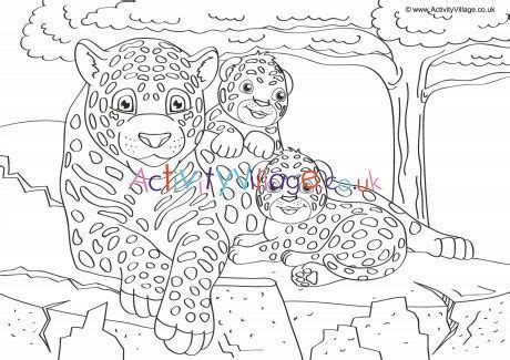 jaguars scene colouring page coloring pages diy prints jaguars
