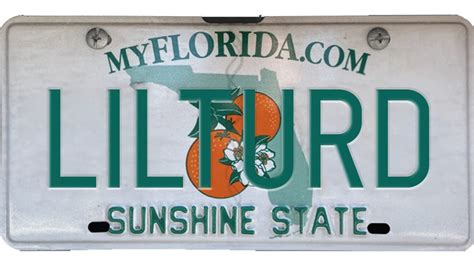 List Rejected Florida License Plates Too Vulgar To Be Stamped