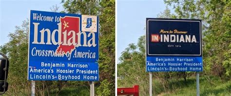 Crews Begin Setting Up New Indiana Welcome Signs On Interstates