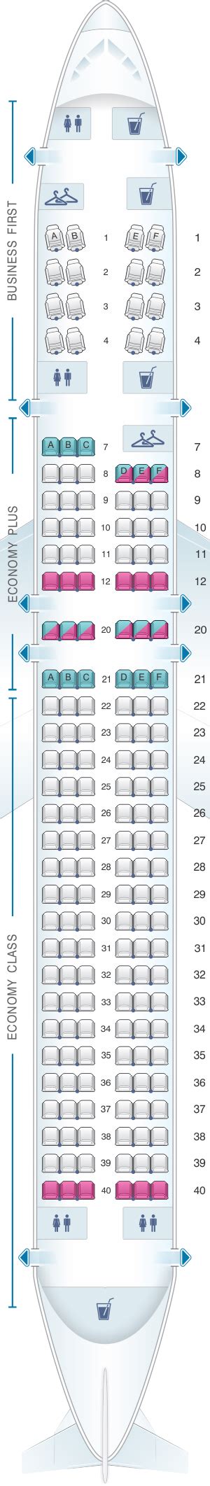 Seat Map United Airlines Boeing B757 200 752 Version 1 Seatmaestro