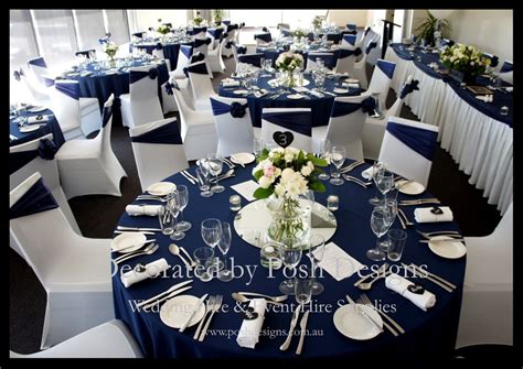 Navy Blue and White Decor Elegant Navy Blue and White Wedding