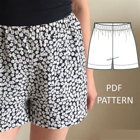 Free Sewing Pattern High Waisted Shorts Persiakiylah