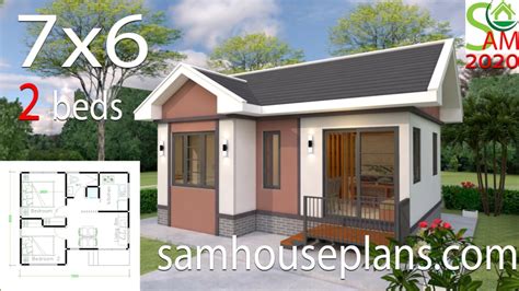 Three bedroom house plans also offer a nice compromise between spaciousness and affordability. Small House Plans Design 7x6 with 2 Bedrooms Gable Roof ...
