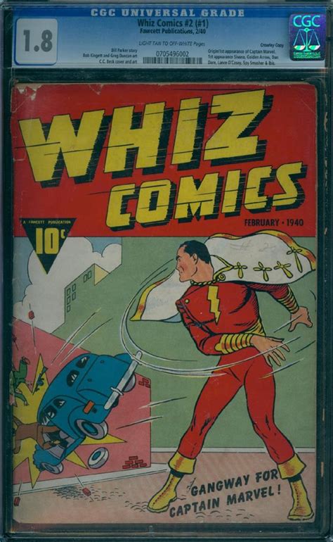 Whiz Comics 1 1940 1st Captain Marvel And Origin Cc