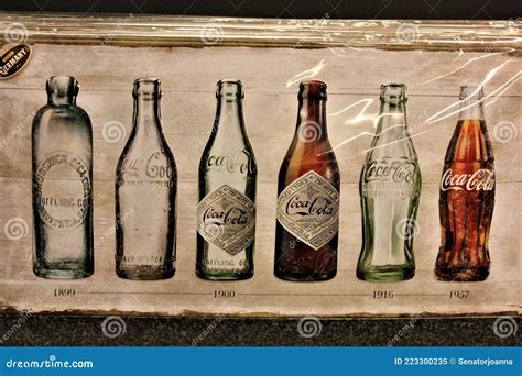 History Of Coca Cola Bottles Of Cola Editorial Image Image Of
