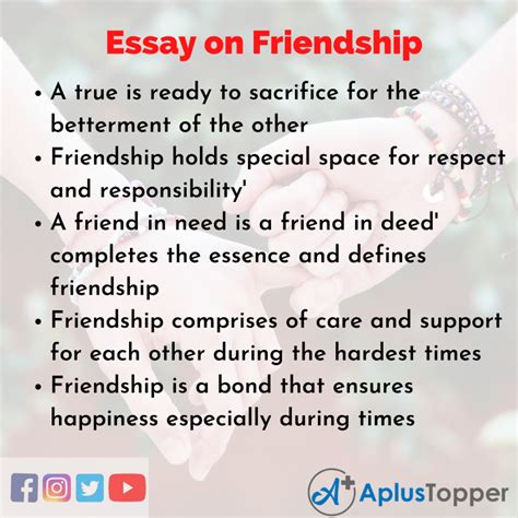 Essay On Friendship Friendship Is A Treasure Trove Of Connections On