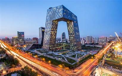 4k Beijing Architecture Cctv Building Modern Skyscrapers