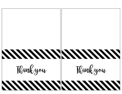 Free Printable Thank You Card Template Black And White
