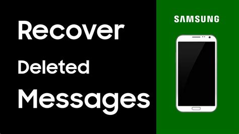 Samsung Galaxy Recovery How To Recover Deleted Text Messages On