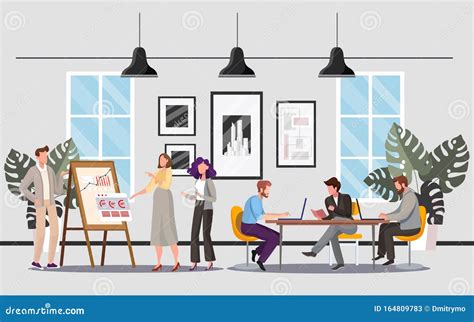 People In Office Flat Illustrations Stock Vector Illustration Of