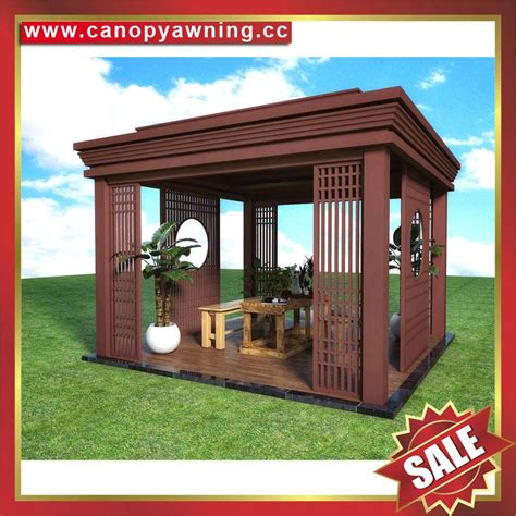 Acrylic canopies and aluminum decking. outdoor walkway corridor passage aisle aluminum alu gazebo ...