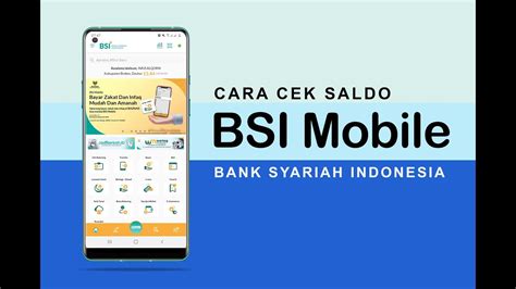 Cara Cek Saldo Di BSI Mobile Bank Syariah Indonesia YouTube