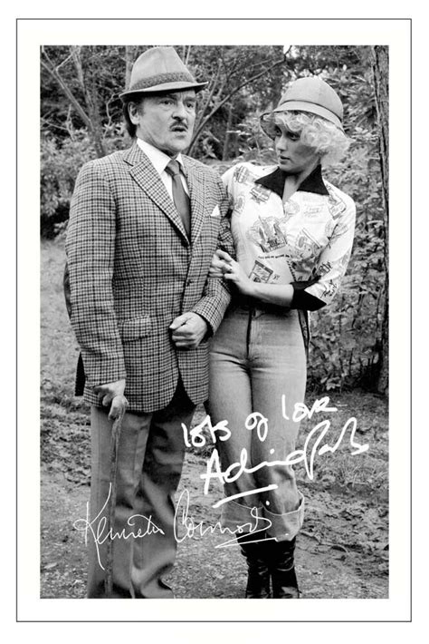 Kenneth Connor And Adrienne Posta Signed Photo T Print Carry On Behind