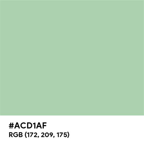Soft Green Color Hex Code Is Acd1af