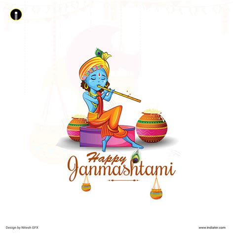 Free Happy Krishna Janmashtami Wishes 2021 Banner Psd Template Indiater