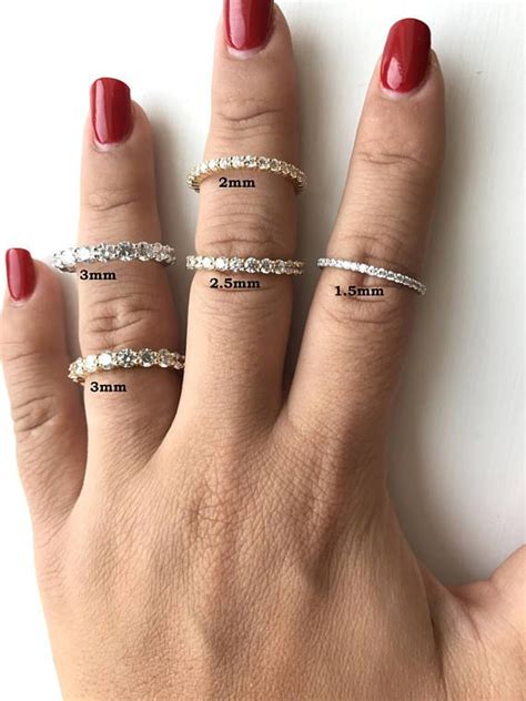 K Solid Gold Eternity Band Set With Micro Pave Simulated Etsy