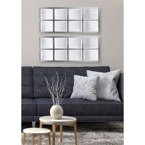 Kate And Laurel Stryker 17 In W X 42 In H Silver Framed Wall Mirror In