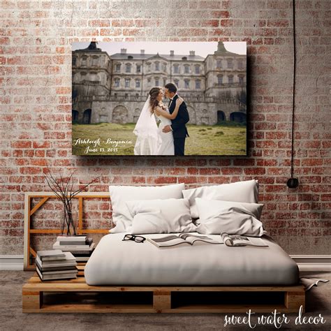 Wedding Photo On Canvas Print Canvas Print By Sweetwaterdecor