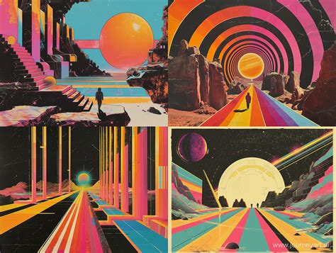 Retro Futurism Synthwave Artwork Poster Nostalgic 70s And 80s Aesthetic