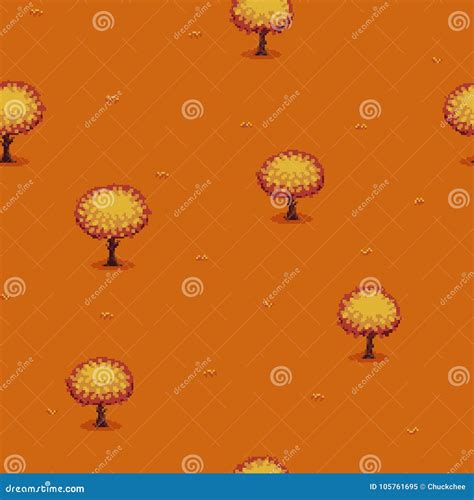 Pixel Art Trees Stock Vector Illustration Of Design 105761695
