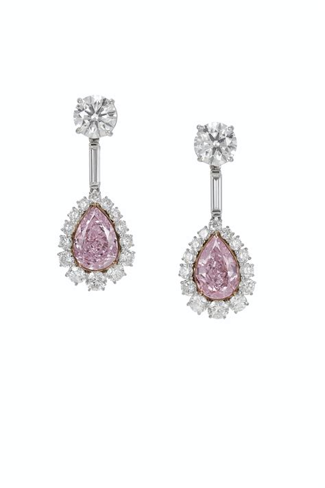 COLORED DIAMOND AND DIAMOND EARRINGS | earrings, colored diamond | Christie's | Colored diamonds ...