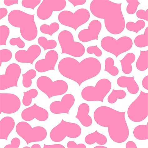 Pink Hearts On White Seamless Pattern 1259231 Vector Art At Vecteezy