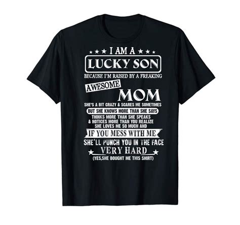 Buy Now I Am A Lucky Son Because Im Raised By A Freaking Awesome Mom Tees Design