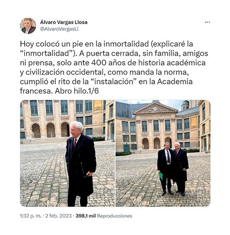 Vargas Llosa Dio El Primer Paso Para Entrar A La Academia Francesa De