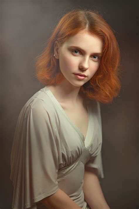 Wallpaper Redhead Pavel Cherepko Women Portrait Simple Background 1367x2048 Rusnipera10