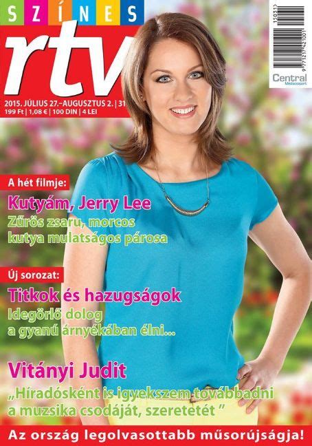 Judit Vitányi Szines Rtv Magazine 27 July 2015 Cover Photo Hungary
