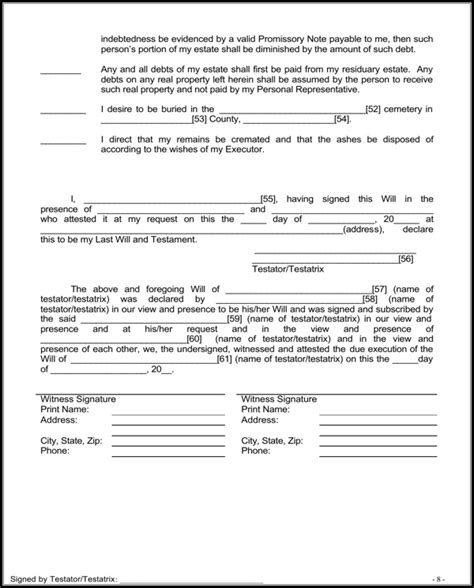 Download Oklahoma Last Will And Testament Form For Married Person With