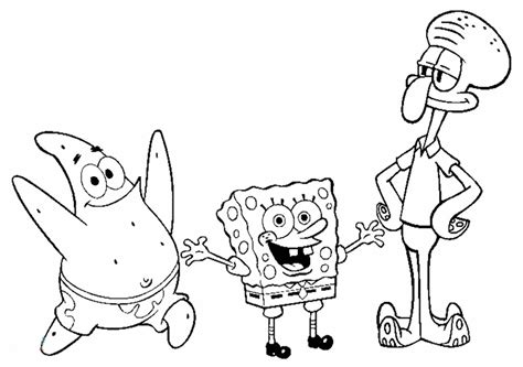 10 Gambar Mewarnai Spongebob Squarepants Untuk Anak T