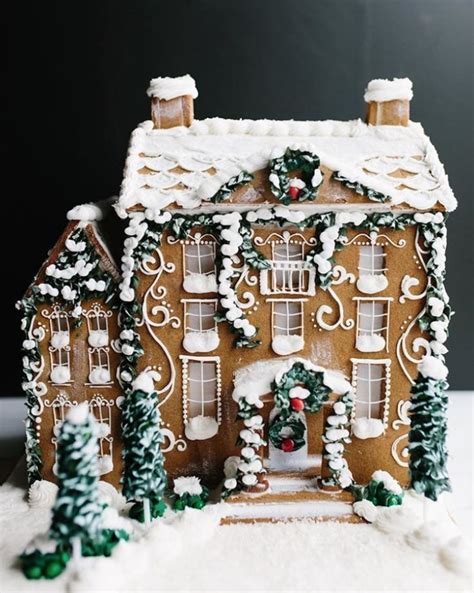 Festive Christmas Gingerbread House Inspiration Blush And Pine