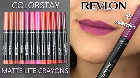 Revlon Colorstay Matte Lite Crayons Lip Swatches And Review Youtube
