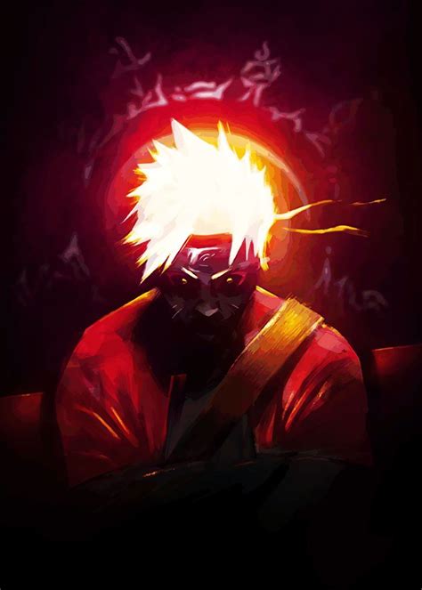 Naruto Neon Art Poster By Battery Aaa Displate In 2021 Poster