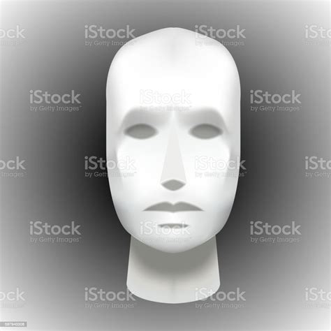 Female Head Blank Mannequin Front View Vector Eps Stock Illustration