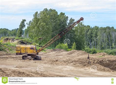 Quarry On The Development Of Clay For Brick Production Stock Photo