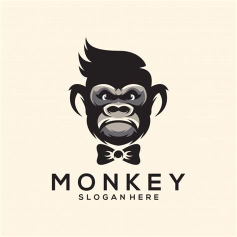 Awesome Monkey Logo Illustration Monkey Logo Logo Illustration