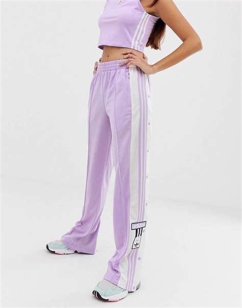 Adidas Originals Adicolor Adibreak Popper Pants In Purple Asos