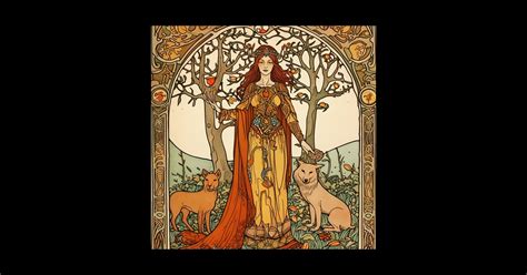 Freyja Norse Mythology Art Nouveau Sticker Teepublic